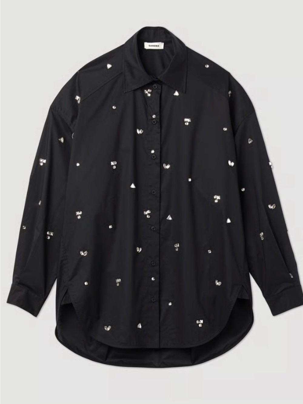 Sandro Hand Embroidered Shirt